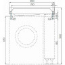 Тумба с раковиной Aquaton Лондри 80/Рейн 80 графит, дуб сантана