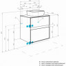 Тумба с раковиной и столешницей Aquaton Либерти 60/Одри Soft 42, 2 ящика, дуб эльвезия