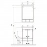 Тумба с раковиной Aquaton Йорк 60
