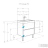 Тумба с раковиной Aquaton Сканди 70 белый