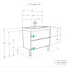 Тумба с раковиной Aquaton Сканди 90 белый