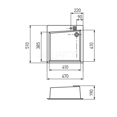 Мойка для кухни Aquaton Парма квадратная жемчуг