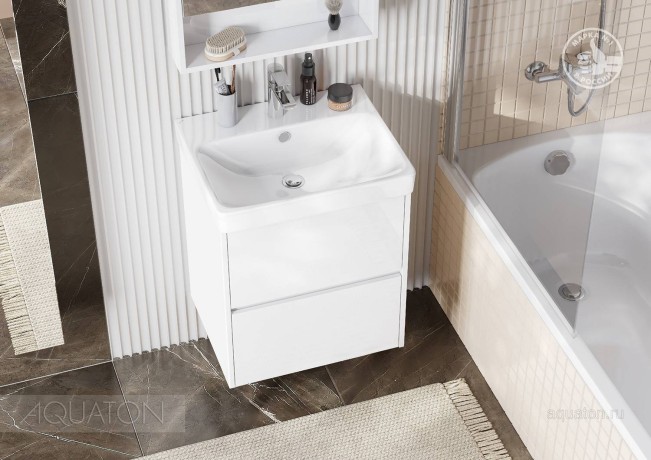 Тумба с раковиной Aquaton Сканди 55 белый